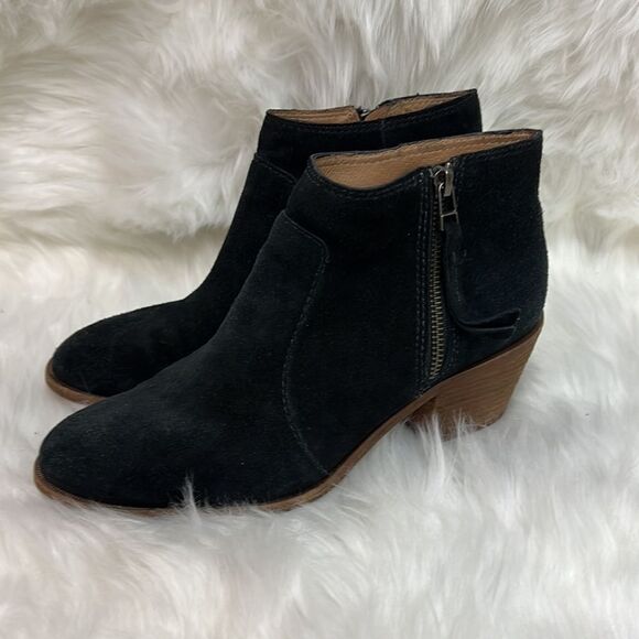 Madewell The Janice Boot in Black Suede Size 9 D21 - Picture 3 of 10